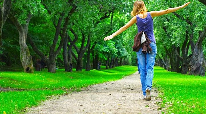 Vriendelijke illustratie van rustig bewegen